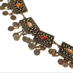 Boho metal Belt with stone - one size